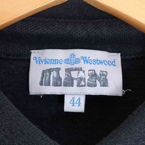 ヴィヴィアンウエストウッドマン Vivienne Westwood MAN オーブ ロゴ刺繍 鹿の子 ポロシャツ メンズ 44