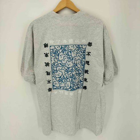 フリークスストア FREAKS STORE GREEN BUNNY 両面プリント ビッグシルエット Tシャツ メンズ JPN:XL