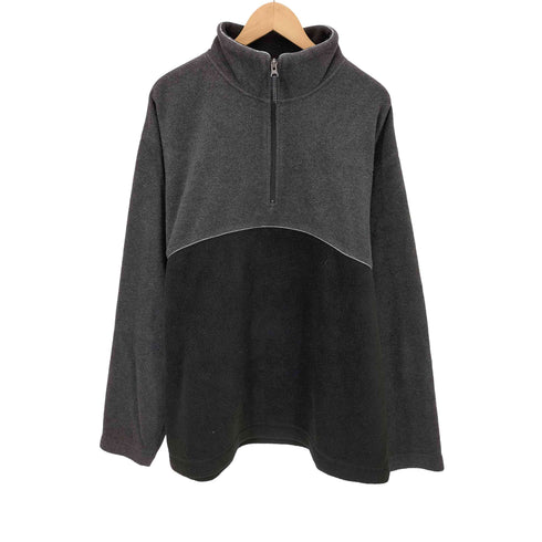 ギャップ Gap 00S リフレクター パイピング 2トーン ハーフジップ プルオーバー フリースジャケット メンズ import:L
