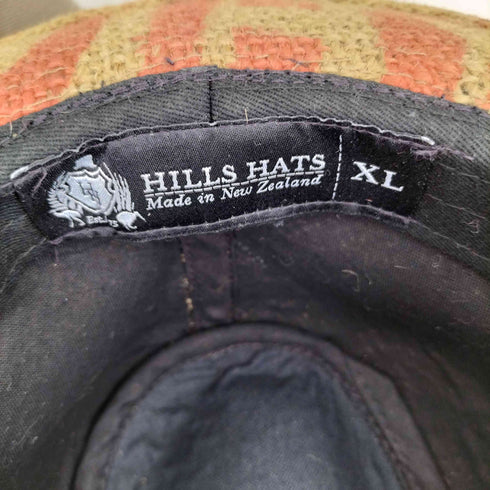 HILLS HATS 総柄ストローハット メンズ