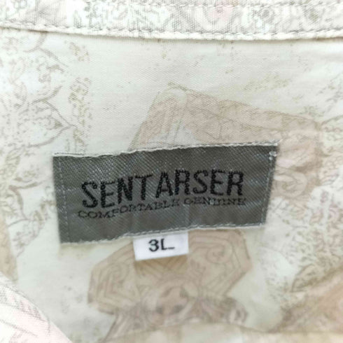 セントアーサー SENT ARSER 総柄 レギュラーカラー L/S シャツ ビッグサイズ メンズ 3L