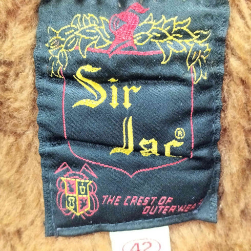 SIR JAC 60S 裏地ファー チェック ツイード 4B ジャケット メンズ 42
