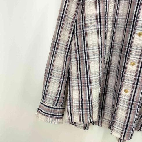 チャップスラルフローレン CHAPS RALPH LAUREN エンブレム刺繍 チェック シアサッカー L/S シャツ メンズ 2L