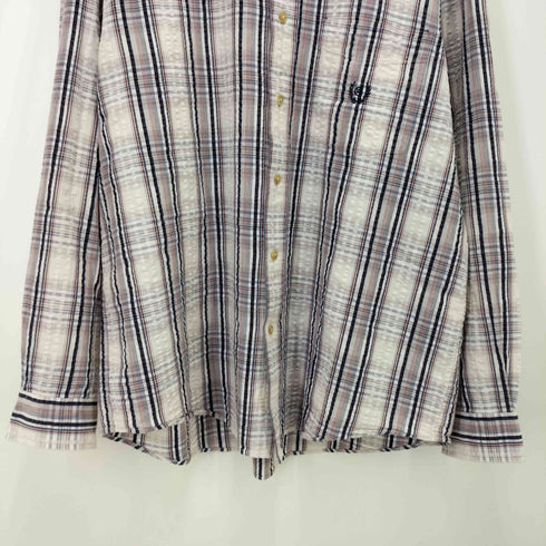 チャップスラルフローレン CHAPS RALPH LAUREN エンブレム刺繍 チェック シアサッカー L/S シャツ メンズ 2L