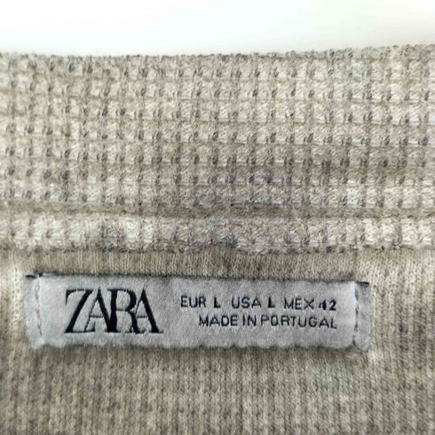 ザラ ZARA ダメージ デストロイ サーマル S/S カットソー メンズ import:L