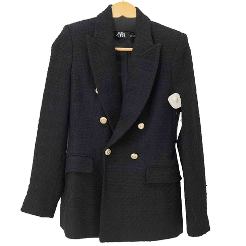 ザラ ZARA 金ボタン ダブルテーラードジャケット レディース import:S