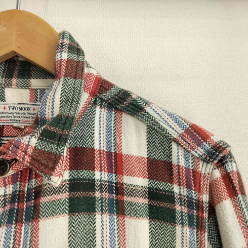 トゥームーン two moon コットン チェック ネルシャツ メンズ US:38