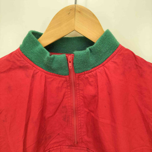 ポロバイラルフローレン Polo by RALPH LAUREN 80S 緑タグ クロップド ライン ハーフジップ プルオーバー ジャケット メンズ import:XL