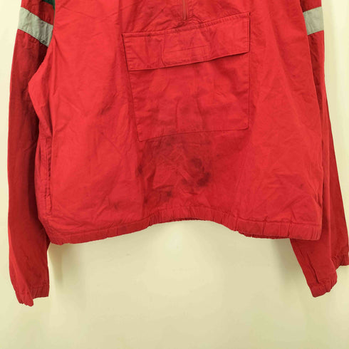 ポロバイラルフローレン Polo by RALPH LAUREN 80S 緑タグ クロップド ライン ハーフジップ プルオーバー ジャケット メンズ import:XL