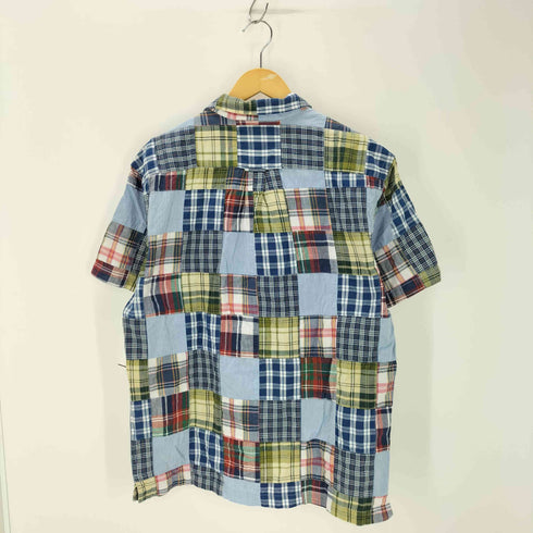 エディーバウアー Eddie Bauer チェック柄パッチワーク開襟シャツ メンズ JPN:M