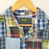 エディーバウアー Eddie Bauer チェック柄パッチワーク開襟シャツ メンズ JPN:M