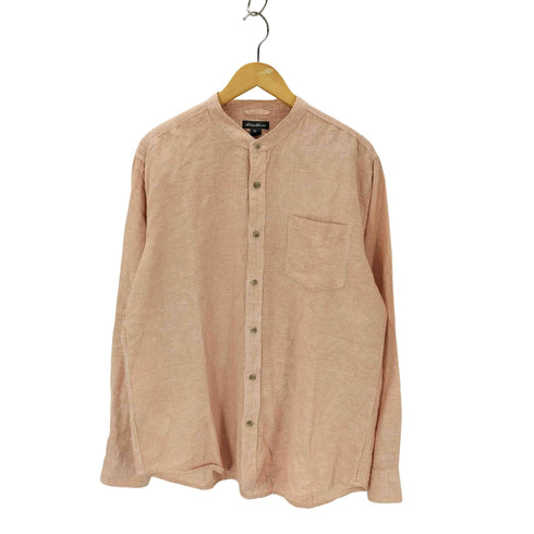 エディーバウアー Eddie Bauer 00s バンドカラー ストライプシャツ メンズ JPN:L