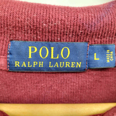 ポロラルフローレン POLO RALPH LAUREN ポニー刺繍 ハーフジップ コットンニット メンズ import:L