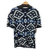 ハリウッドランチマーケット HOLLYWOOD RANCH MARKET INDIGO DYE オルテガ クルーネック ニットTシャツ メンズ JPN:2