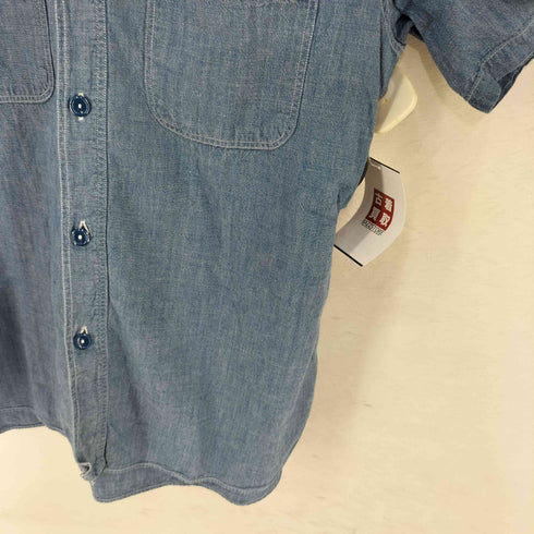 バズリクソンズ BUZZ RICKSONS BLUE CHAMBRAY S/S WORK SHIRT メンズ 14-14 1/2