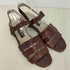 バリー BALLY イタリア製 クロコ型押し レザー ストラップサンダル レディース 7 M
