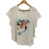 ディーゼル DIESEL 00s 花柄 水彩画 プリント半袖Tシャツ レディース import:S
