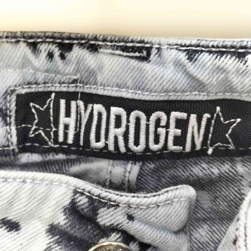 ハイドロゲン HYDROGEN イタリア製 リフレクターテープ ケミカルウォッシュ ダメージ リペア デニム パンツ Y2K メンズ 7