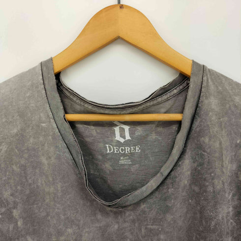 DECREE 00s Y2K USA製 タイダイ ダメージVネックカットソー メンズ import:XL