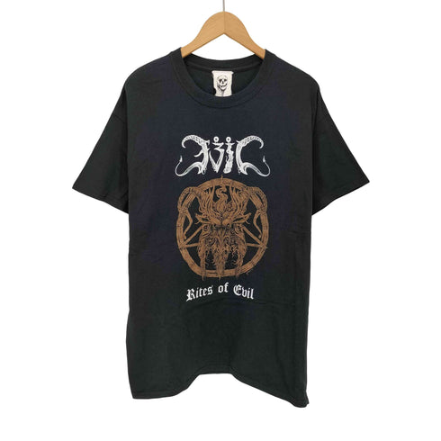 RITES OF EVIL 邪悪を讃えよ ブラックメタル デスメタル アルバム アートワーク プリント S/S クルーネック Tシャツ メンズ import:L