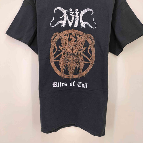 RITES OF EVIL 邪悪を讃えよ ブラックメタル デスメタル アルバム アートワーク プリント S/S クルーネック Tシャツ メンズ import:L