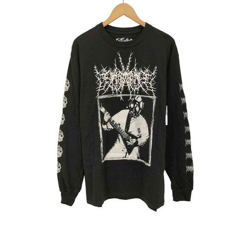 スラミング ブルータル デスメタル アートワーク L/S クルーネック Tシャツ メンズ import:L