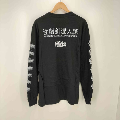 スラミング ブルータル デスメタル アートワーク L/S クルーネック Tシャツ メンズ import:L
