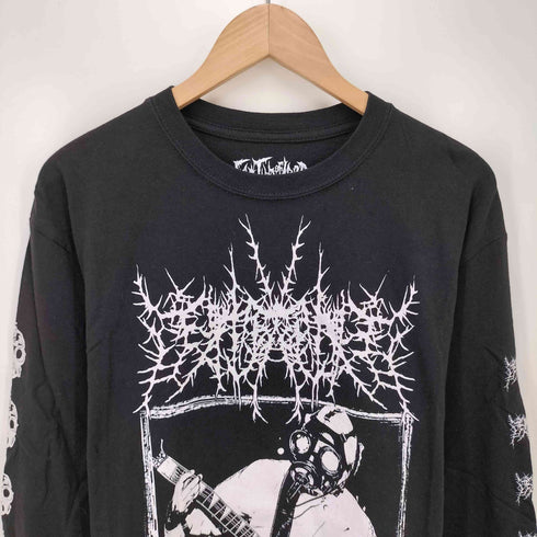 スラミング ブルータル デスメタル アートワーク L/S クルーネック Tシャツ メンズ import:L