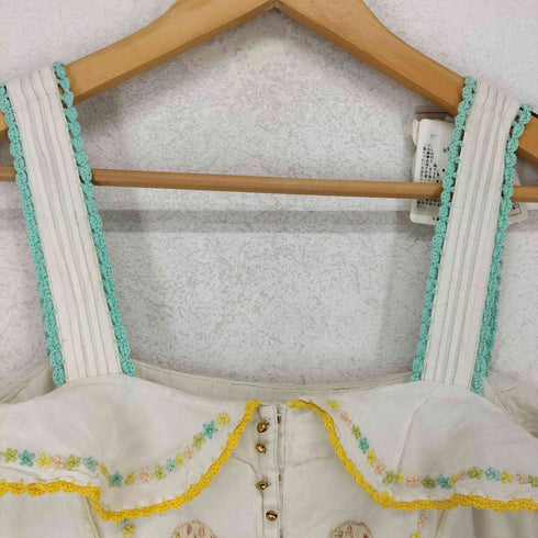フランシュリッペ franche lippee うんどうかい刺繍ノースリーブワンピース レディース