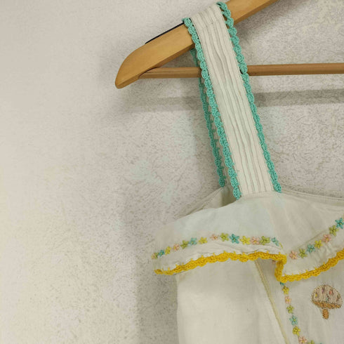 フランシュリッペ franche lippee うんどうかい刺繍ノースリーブワンピース レディース