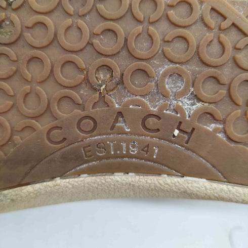 コーチ COACH シグネチャー レザー キャンバス ハイカット スニーカー メンズ 9/5 B