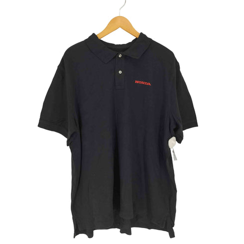 ランズエンド LANDS END 鹿の子 企業ロゴ ポロシャツ メンズ XXL