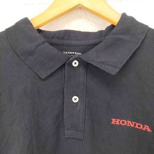 ランズエンド LANDS END 鹿の子 企業ロゴ ポロシャツ メンズ XXL