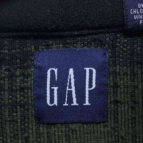 ギャップ Gap 00S OLD オンブレチェック ビッグサイズハーフジップフリース メンズ XL