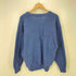 フレッドペリー FRED PERRY SPORTSWEAR 80S エンブレム ワッペン Vネック ケーブル ニット セーター レディース import:L