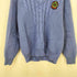 フレッドペリー FRED PERRY SPORTSWEAR 80S エンブレム ワッペン Vネック ケーブル ニット セーター レディース import:L