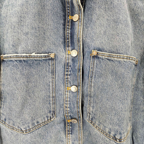 ザラ ZARA 2nd型 オーバーサイズデニムジャケット レディース import:S