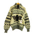 BEVIN FOR MARKET ネイティブ柄 ジップアップ カウチン ニットセーター メンズ import:L