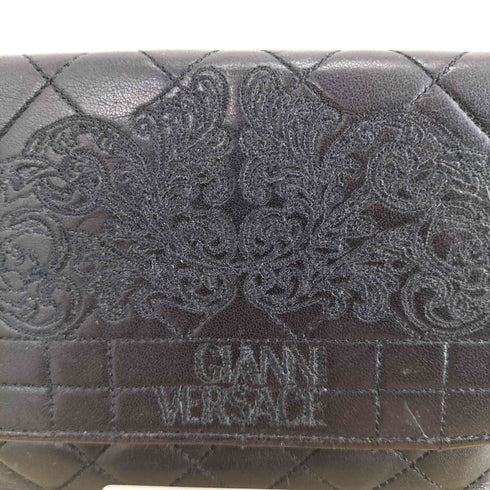 ジャンニヴェルサーチ GIANNI VERSACE 刺繍デザイン三つ折り財布 メンズ