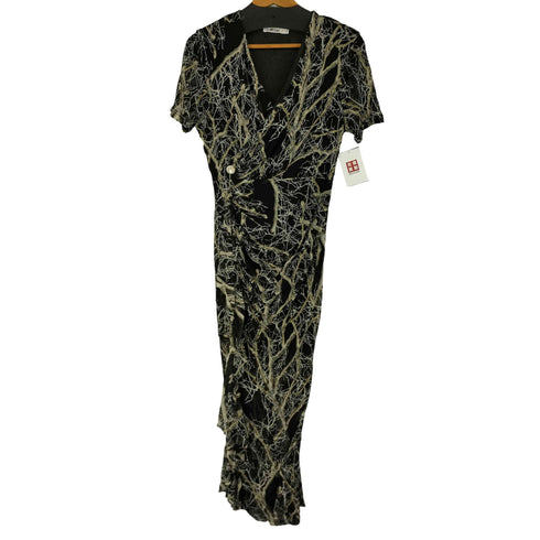シースルーギャザーワンピース レディース 2XL