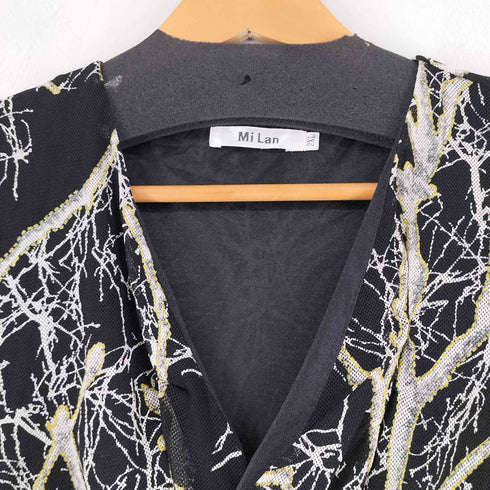 シースルーギャザーワンピース レディース 2XL