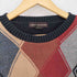 90S MADE IN USA コットン ダイヤ柄 クルーネックニット メンズ import:XL