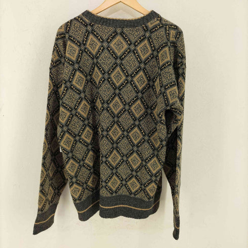 RON CHERESKIN USA製 総柄ウール混ニットセーター メンズ import:XL