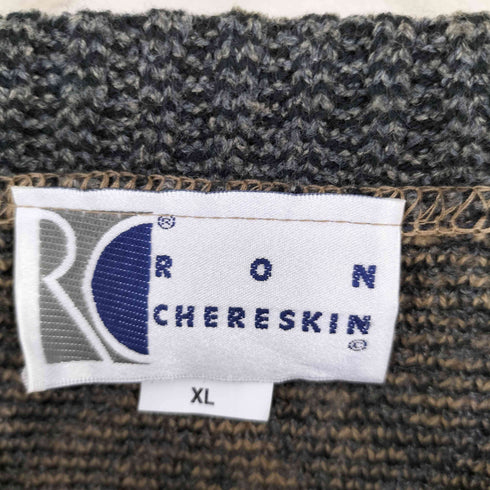 RON CHERESKIN USA製 総柄ウール混ニットセーター メンズ import:XL