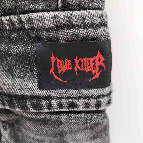 LOVE KILLER} スタッズカーゴデニムパンツ メンズ