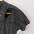 ドットコム .KOM S/S カットアウトダメージ加工Tシャツ レディース
