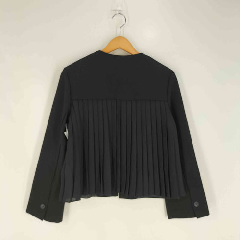 ザラ ZARA バックプリーツ 切替 ノーカラー ジャケット レディース import:S