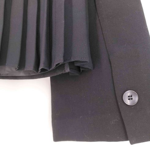 ザラ ZARA バックプリーツ 切替 ノーカラー ジャケット レディース import:S