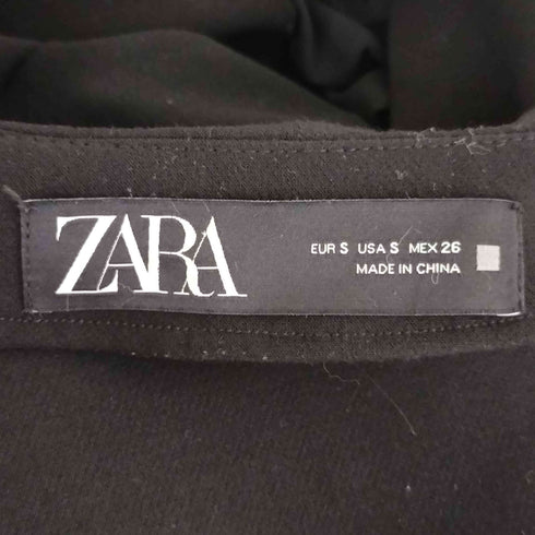 ザラ ZARA バックプリーツ 切替 ノーカラー ジャケット レディース import:S