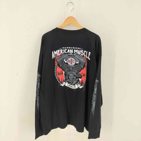 ベイサイド BAYSIDE 00s 2004 USA製 AMERICAN MUSCLE 両面プリント ロングスリーブTシャツ メンズ 2XL